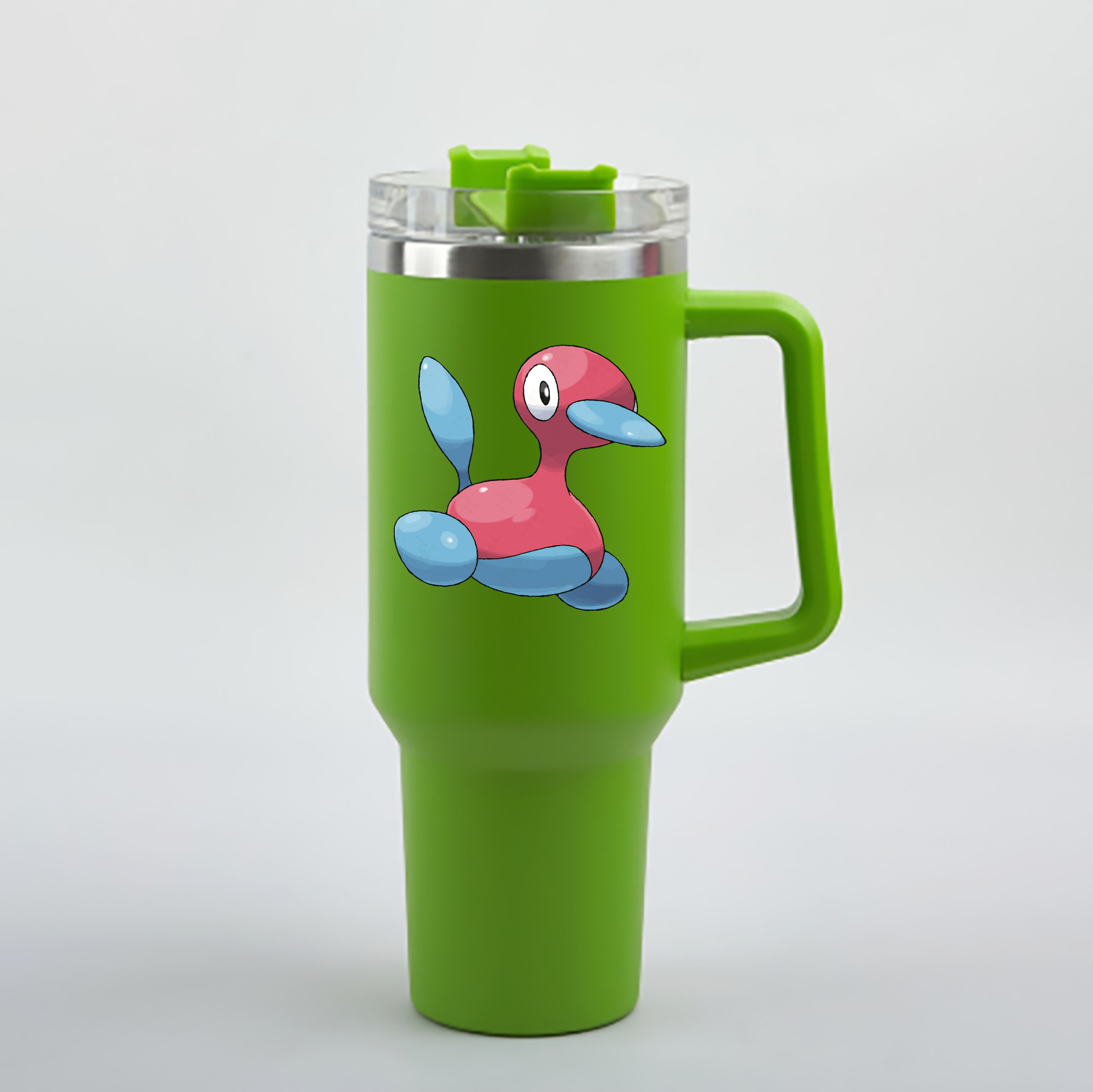 （画像用） ポケットモンスター Pokémon 1200mL車用タンブラー - クリスタルステッカー（プラスチックストロー付き）